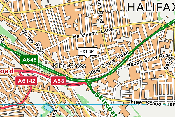 HX1 3PJ map - OS VectorMap District (Ordnance Survey)