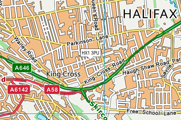 HX1 3PU map - OS VectorMap District (Ordnance Survey) HX1 3PU map - OS VectorMap District (Ordnance Survey)