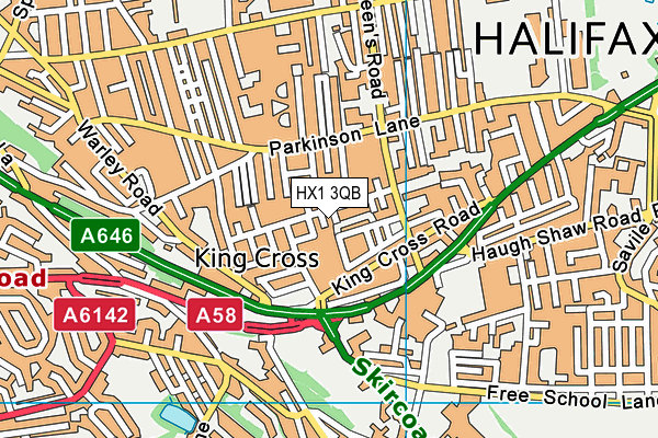 HX1 3QB map - OS VectorMap District (Ordnance Survey) HX1 3QB map - OS VectorMap District (Ordnance Survey)