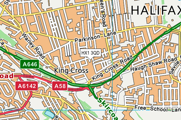 HX1 3QD map - OS VectorMap District (Ordnance Survey) HX1 3QD map - OS VectorMap District (Ordnance Survey)