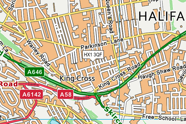 HX1 3QF map - OS VectorMap District (Ordnance Survey) HX1 3QF map - OS VectorMap District (Ordnance Survey)