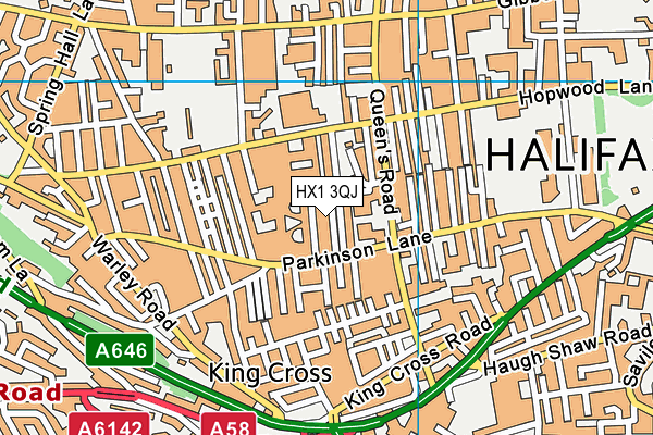 HX1 3QJ map - OS VectorMap District (Ordnance Survey) HX1 3QJ map - OS VectorMap District (Ordnance Survey)