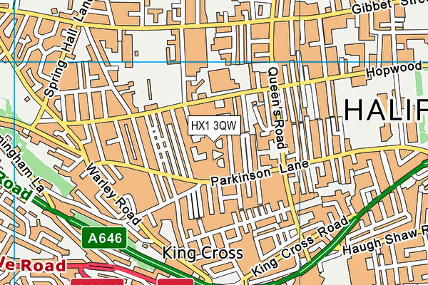 HX1 3QW map - OS VectorMap District (Ordnance Survey)
