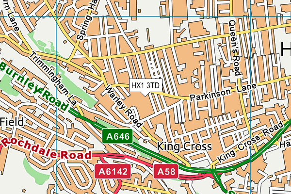 HX1 3TD map - OS VectorMap District (Ordnance Survey) HX1 3TD map - OS VectorMap District (Ordnance Survey)