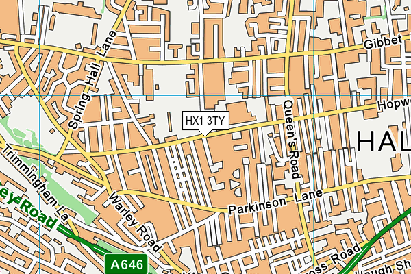 HX1 3TY map - OS VectorMap District (Ordnance Survey) HX1 3TY map - OS VectorMap District (Ordnance Survey)