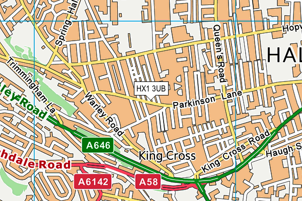 HX1 3UB map - OS VectorMap District (Ordnance Survey) HX1 3UB map - OS VectorMap District (Ordnance Survey)