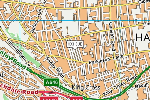 HX1 3UE map - OS VectorMap District (Ordnance Survey) HX1 3UE map - OS VectorMap District (Ordnance Survey)