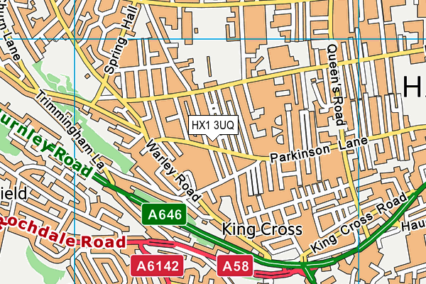 HX1 3UQ map - OS VectorMap District (Ordnance Survey)