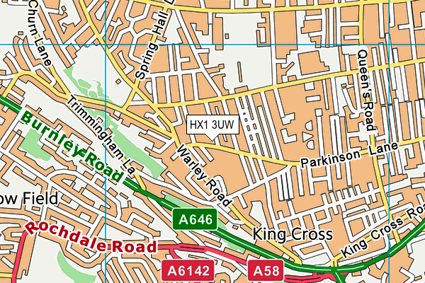 HX1 3UW map - OS VectorMap District (Ordnance Survey)