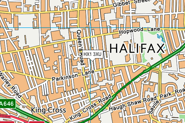 HX1 3XU map - OS VectorMap District (Ordnance Survey)