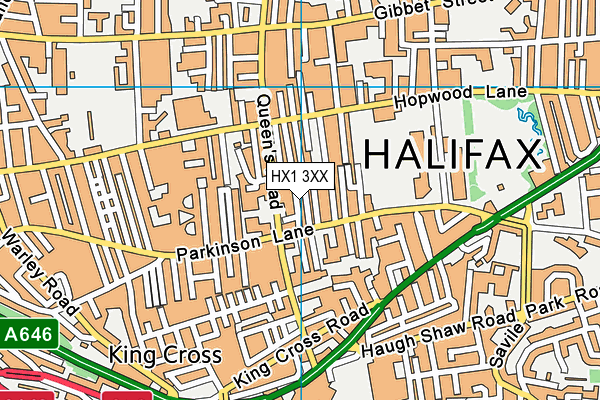 HX1 3XX map - OS VectorMap District (Ordnance Survey) HX1 3XX map - OS VectorMap District (Ordnance Survey)
