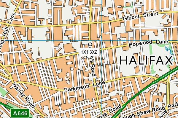 HX1 3XZ map - OS VectorMap District (Ordnance Survey) HX1 3XZ map - OS VectorMap District (Ordnance Survey)
