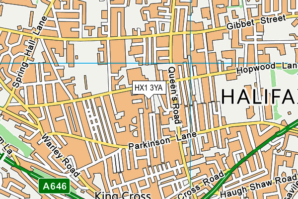 HX1 3YA map - OS VectorMap District (Ordnance Survey) HX1 3YA map - OS VectorMap District (Ordnance Survey)