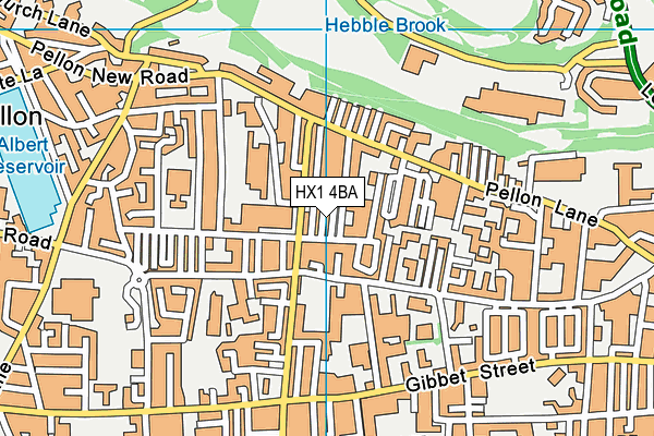 HX1 4BA map - OS VectorMap District (Ordnance Survey) HX1 4BA map - OS VectorMap District (Ordnance Survey)