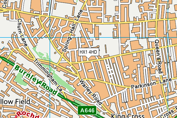 HX1 4HD map - OS VectorMap District (Ordnance Survey)