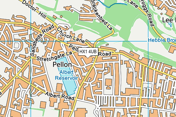HX1 4UB map - OS VectorMap District (Ordnance Survey) HX1 4UB map - OS VectorMap District (Ordnance Survey)