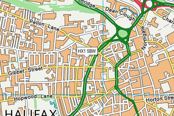 HX1 5BW map - OS VectorMap District (Ordnance Survey) HX1 5BW map - OS VectorMap District (Ordnance Survey)