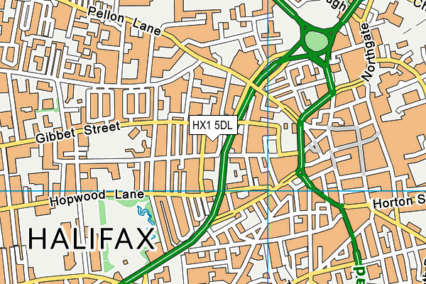 HX1 5DL map - OS VectorMap District (Ordnance Survey) HX1 5DL map - OS VectorMap District (Ordnance Survey)
