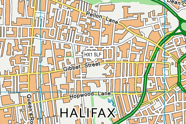 HX1 5LF map - OS VectorMap District (Ordnance Survey) HX1 5LF map - OS VectorMap District (Ordnance Survey)