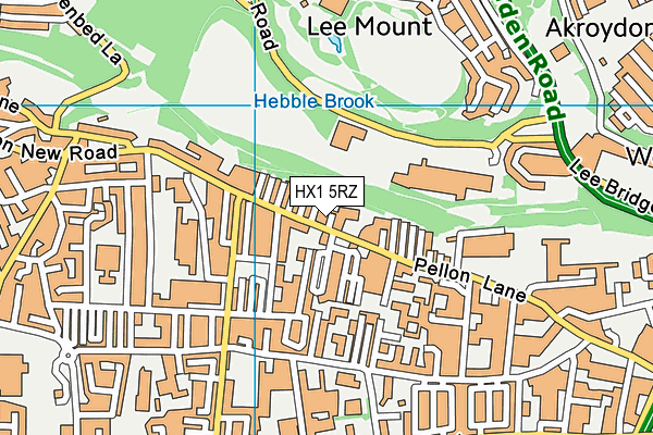 HX1 5RZ map - OS VectorMap District (Ordnance Survey)