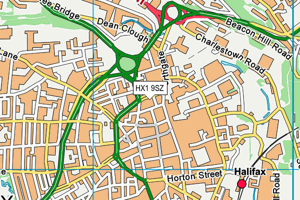 HX1 9SZ map - OS VectorMap District (Ordnance Survey) HX1 9SZ map - OS VectorMap District (Ordnance Survey)
