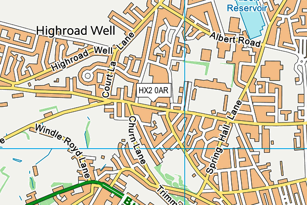 HX2 0AR map - OS VectorMap District (Ordnance Survey) HX2 0AR map - OS VectorMap District (Ordnance Survey)