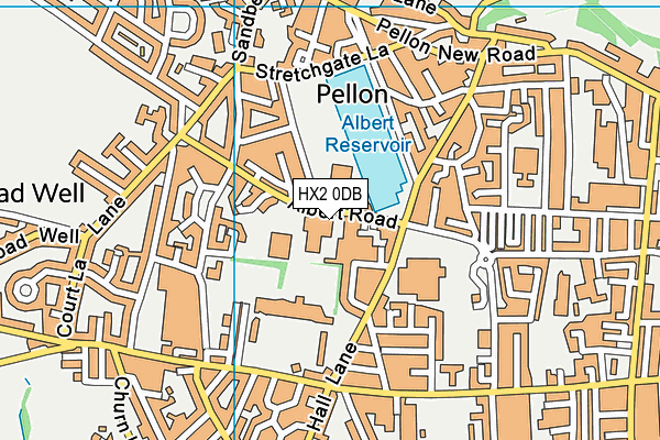 HX2 0DB map - OS VectorMap District (Ordnance Survey) HX2 0DB map - OS VectorMap District (Ordnance Survey)