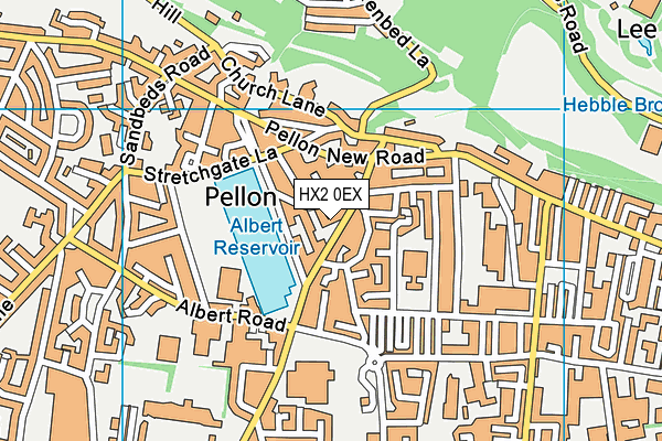 HX2 0EX map - OS VectorMap District (Ordnance Survey) HX2 0EX map - OS VectorMap District (Ordnance Survey)