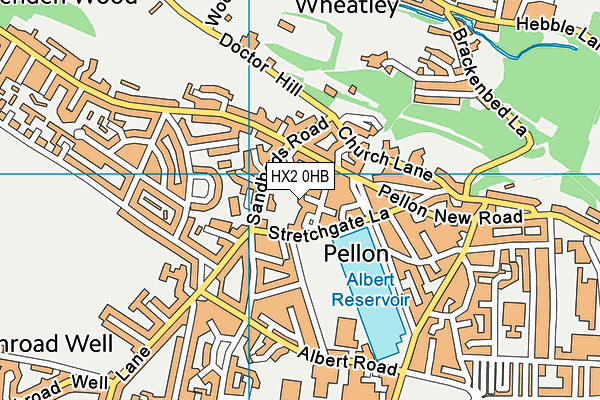 HX2 0HB map - OS VectorMap District (Ordnance Survey) HX2 0HB map - OS VectorMap District (Ordnance Survey)