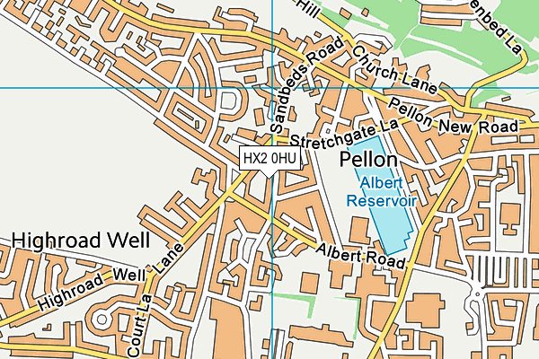 HX2 0HU map - OS VectorMap District (Ordnance Survey) HX2 0HU map - OS VectorMap District (Ordnance Survey)