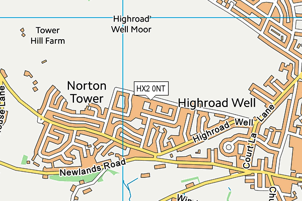 HX2 0NT map - OS VectorMap District (Ordnance Survey) HX2 0NT map - OS VectorMap District (Ordnance Survey)