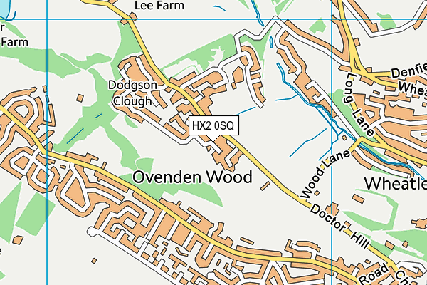 HX2 0SQ map - OS VectorMap District (Ordnance Survey) HX2 0SQ map - OS VectorMap District (Ordnance Survey)