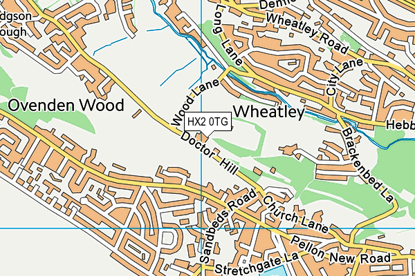 HX2 0TG map - OS VectorMap District (Ordnance Survey) HX2 0TG map - OS VectorMap District (Ordnance Survey)
