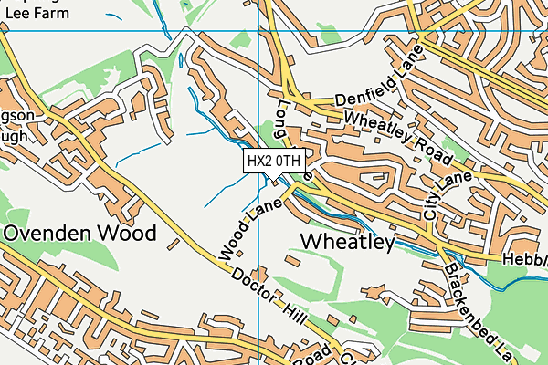 HX2 0TH map - OS VectorMap District (Ordnance Survey) HX2 0TH map - OS VectorMap District (Ordnance Survey)