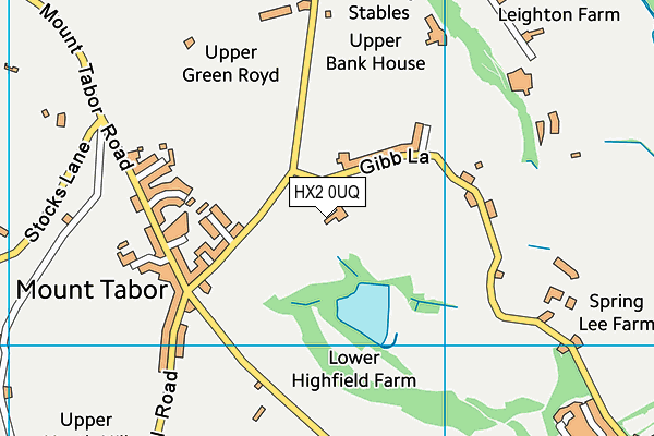 HX2 0UQ map - OS VectorMap District (Ordnance Survey) HX2 0UQ map - OS VectorMap District (Ordnance Survey)