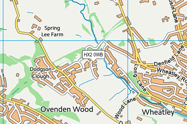 HX2 0WB map - OS VectorMap District (Ordnance Survey) HX2 0WB map - OS VectorMap District (Ordnance Survey)