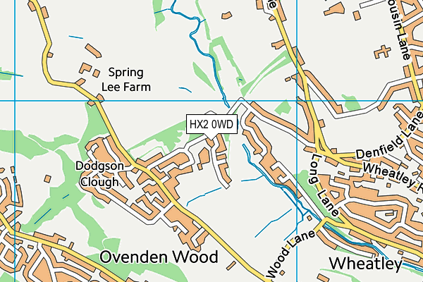 HX2 0WD map - OS VectorMap District (Ordnance Survey) HX2 0WD map - OS VectorMap District (Ordnance Survey)