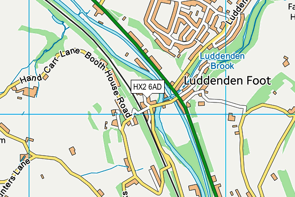HX2 6AD map - OS VectorMap District (Ordnance Survey) HX2 6AD map - OS VectorMap District (Ordnance Survey)