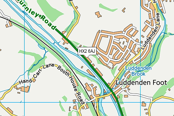HX2 6AJ map - OS VectorMap District (Ordnance Survey) HX2 6AJ map - OS VectorMap District (Ordnance Survey)