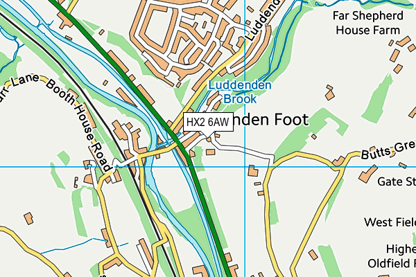 HX2 6AW map - OS VectorMap District (Ordnance Survey) HX2 6AW map - OS VectorMap District (Ordnance Survey)