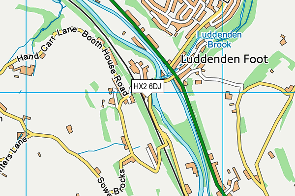 HX2 6DJ map - OS VectorMap District (Ordnance Survey) HX2 6DJ map - OS VectorMap District (Ordnance Survey)