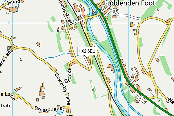 HX2 6EU map - OS VectorMap District (Ordnance Survey) HX2 6EU map - OS VectorMap District (Ordnance Survey)