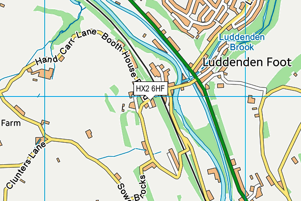 HX2 6HF map - OS VectorMap District (Ordnance Survey)