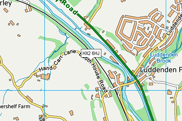 HX2 6HJ map - OS VectorMap District (Ordnance Survey) HX2 6HJ map - OS VectorMap District (Ordnance Survey)