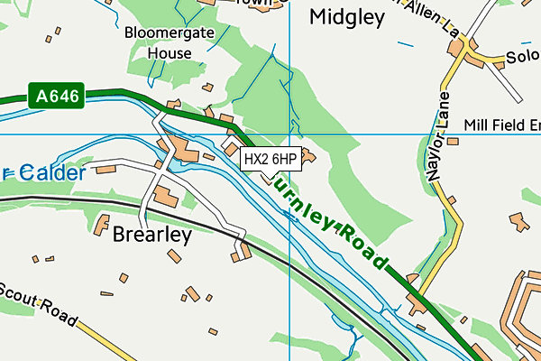 HX2 6HP map - OS VectorMap District (Ordnance Survey) HX2 6HP map - OS VectorMap District (Ordnance Survey)