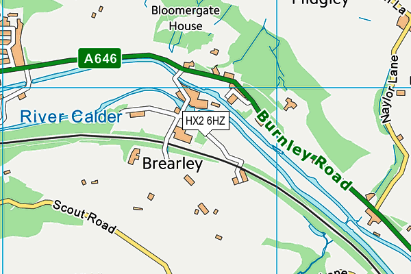 HX2 6HZ map - OS VectorMap District (Ordnance Survey) HX2 6HZ map - OS VectorMap District (Ordnance Survey)