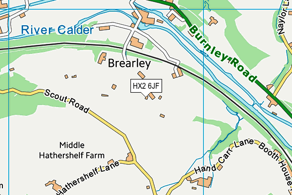 HX2 6JF map - OS VectorMap District (Ordnance Survey) HX2 6JF map - OS VectorMap District (Ordnance Survey)