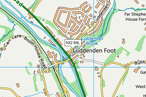 HX2 6NL map - OS VectorMap District (Ordnance Survey) HX2 6NL map - OS VectorMap District (Ordnance Survey)