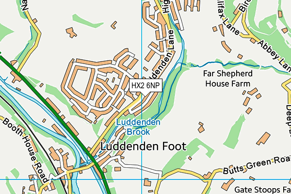 HX2 6NP map - OS VectorMap District (Ordnance Survey)