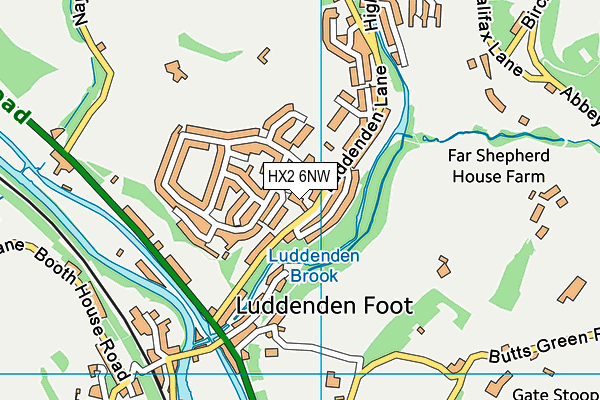 HX2 6NW map - OS VectorMap District (Ordnance Survey) HX2 6NW map - OS VectorMap District (Ordnance Survey)